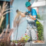 Pressure Washing in Garden